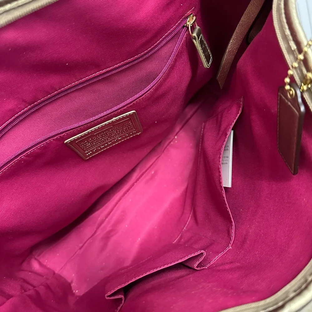 Coach Peyton Tattersall Tote Bag - Picture 7 of 11